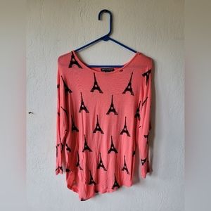 Eiffel tower long sleeve shirt